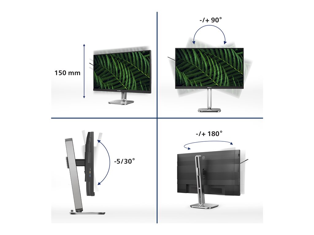 PHILIPS 27B2G5200/00 Monitor 27inch FHD LED 16:9 IPS 75Hz D-SUB HDMI 1.4 DP 1.2