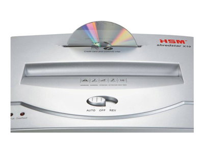 HSM 1045111 HSM Shredstar X10 - cross cut 4,5x35mm/ 10 sheets 80 g/ 20 l bin/ P-4