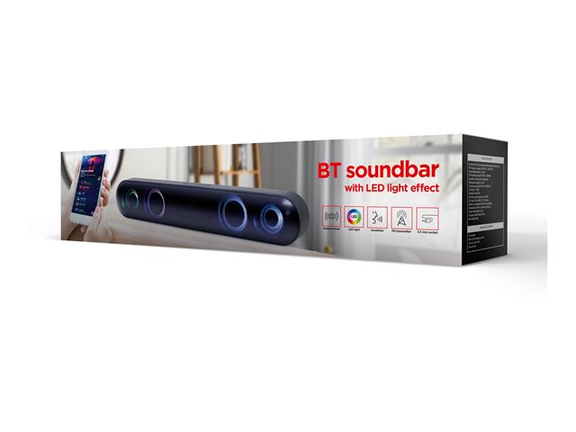 GEMBIRD BT soundbar with LED light effect black