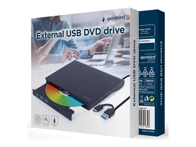 GEMBIRD External USB DVD/CD drive USB 3.1 black