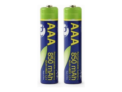 GEMBIRD Rechargeable AAA instant batteries ready-to-use 850mAh 2pcs blister pack