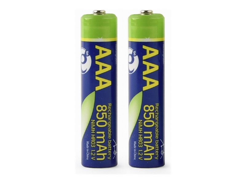 GEMBIRD Rechargeable AAA instant batteries ready-to-use 850mAh 2pcs blister pack