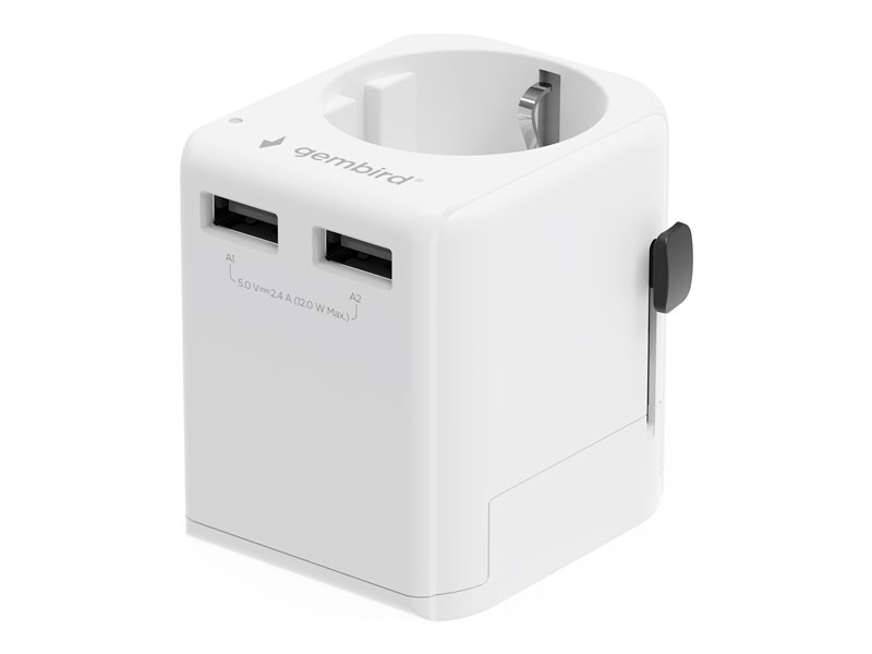 GEMBIRD EU to Universal travel power adapter 12W white