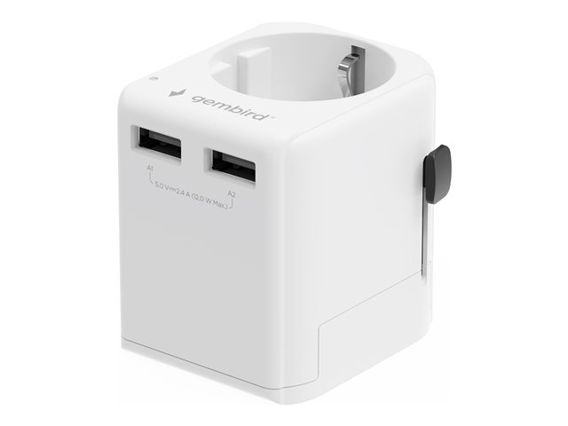GEMBIRD EU to Universal travel power adapter 12W white