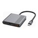 GEMBIRD USB Type-C 3-in-1 multi-port adapter USB port + HDMI + USB-C video space grey