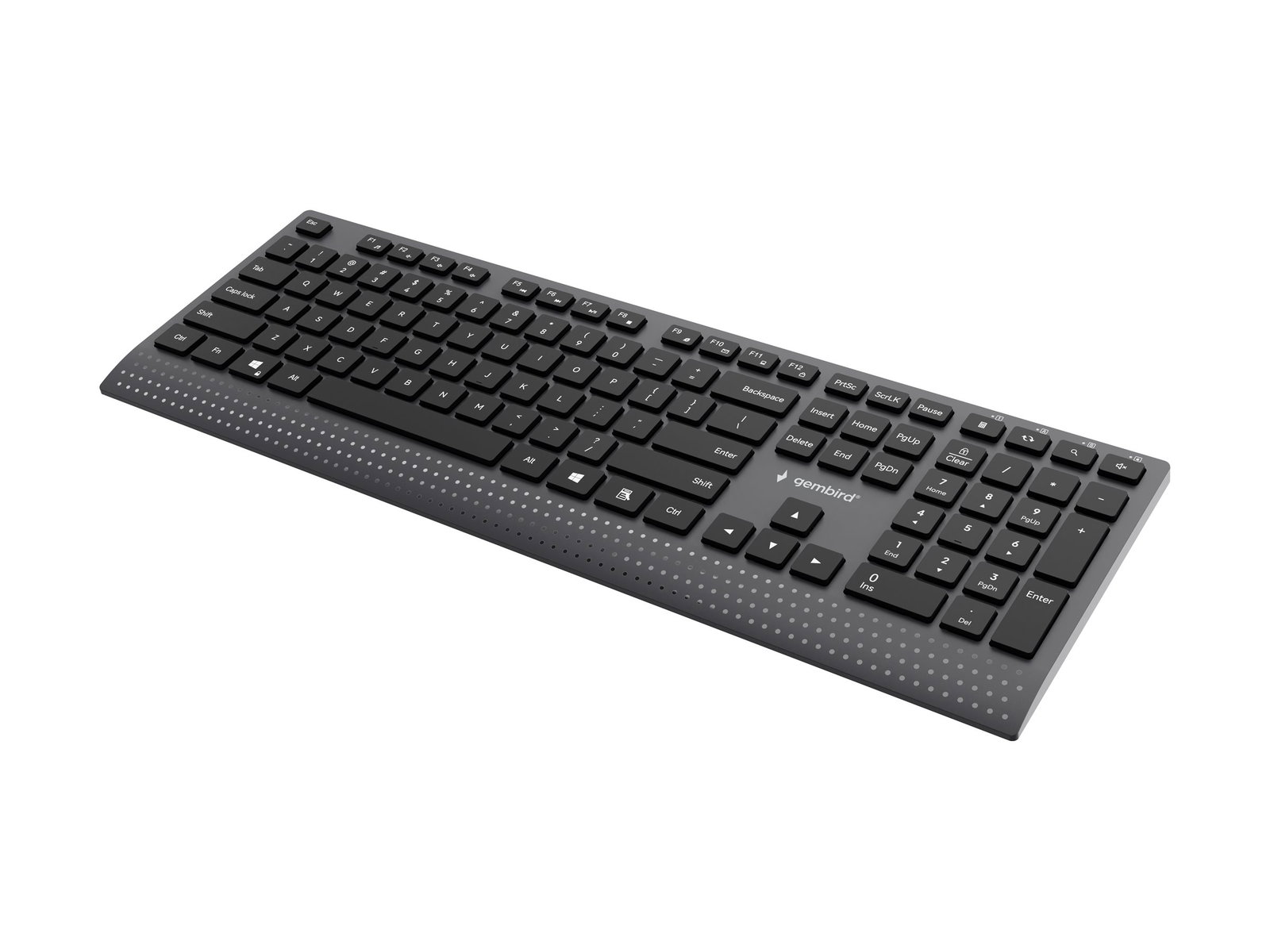 GEMBIRD Slim wired multimedia keyboard with Type-C adapter US layout