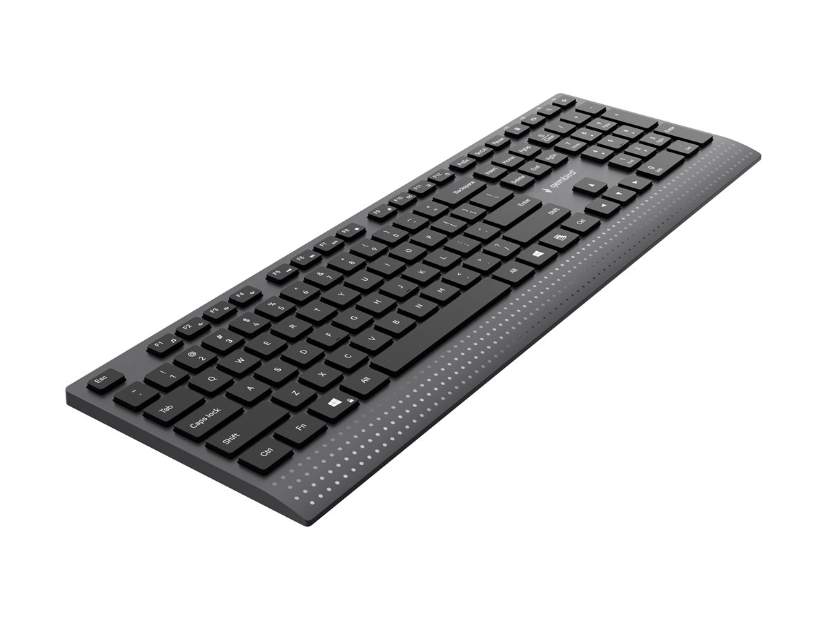 GEMBIRD Slim wired multimedia keyboard with Type-C adapter US layout