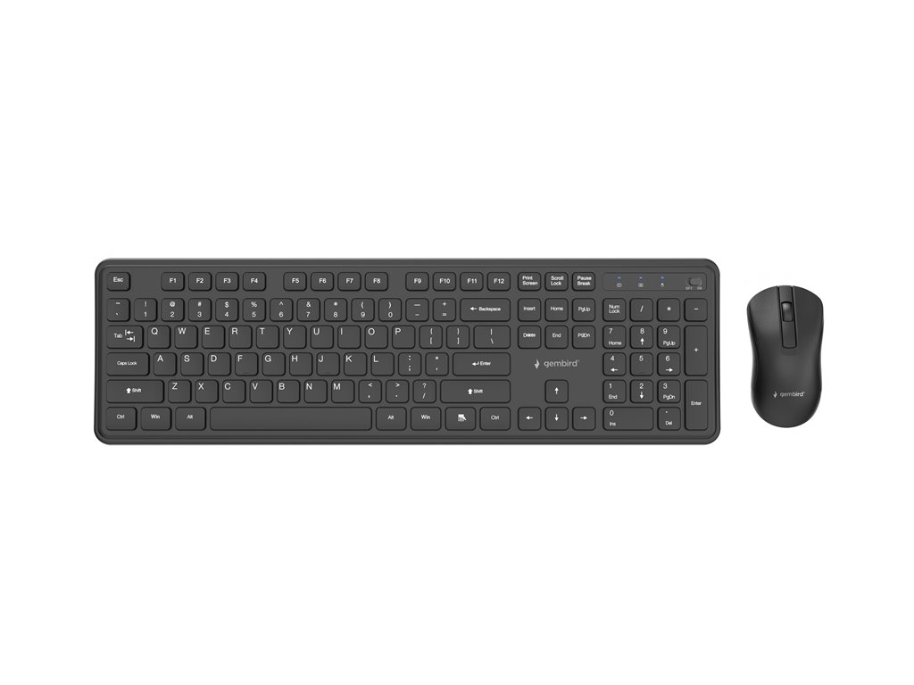 GEMBIRD Slim Pro Business wireless desktop set black US layout