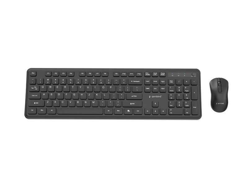 GEMBIRD Slim Pro Business wireless desktop set black US layout