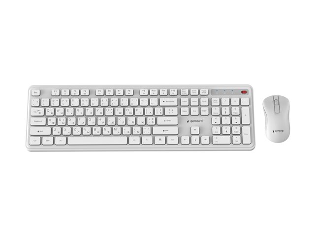 GEMBIRD Slim Pro Business wireless desktop set white US layout