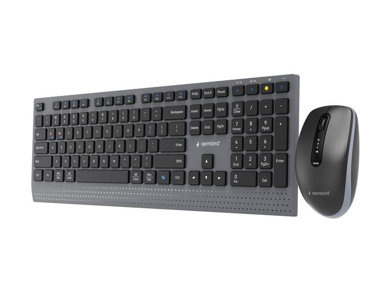 GEMBIRD Dual-mode slim wireless desktop set 2.4G+BT US layout