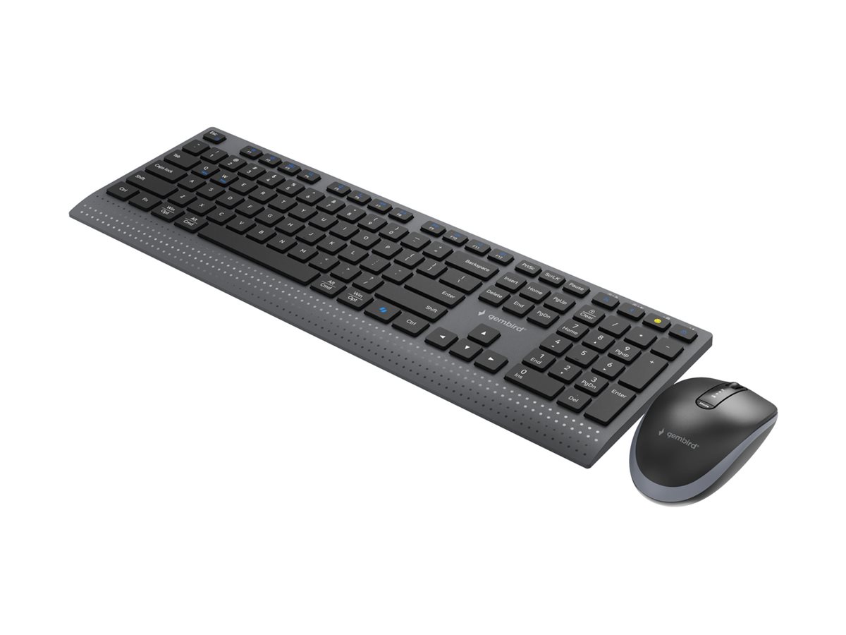 GEMBIRD Dual-mode slim wireless desktop set 2.4G+BT US layout