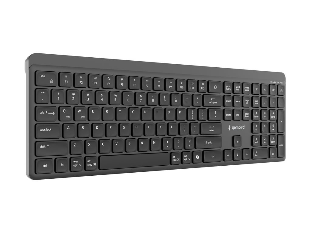 GEMBIRD Dual-mode pro-business slim wireless keyboard 2.4G+BT US layout