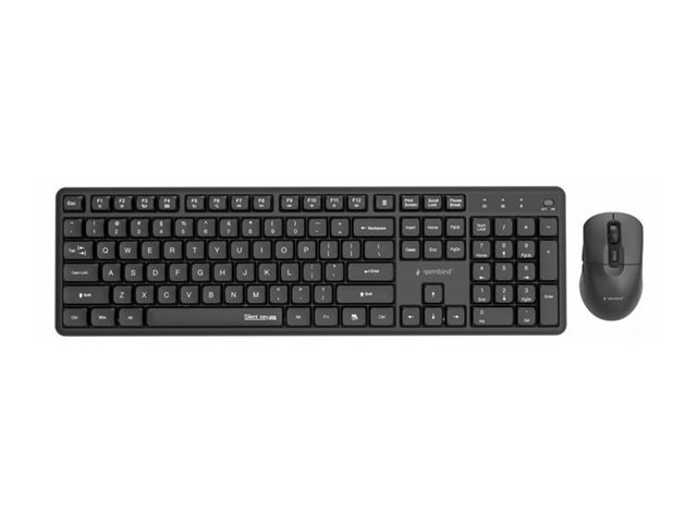 GEMBIRD Silent key Pro Business wireless desktop set black US layout