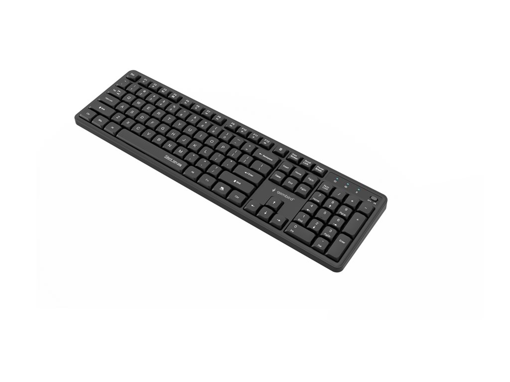 GEMBIRD Silent key Pro Business wireless desktop set black US layout