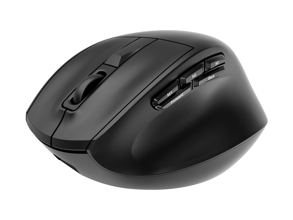 GEMBIRD Triple-mode 9-button wireless ergonomic mouse BT 2.4G and USB 2400DPI black
