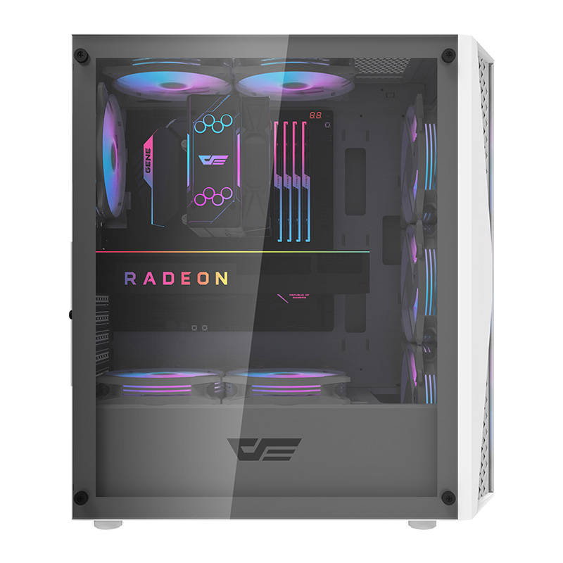 Darkflash DK352 Plus computer case (black and white) + 4 ARGB fans