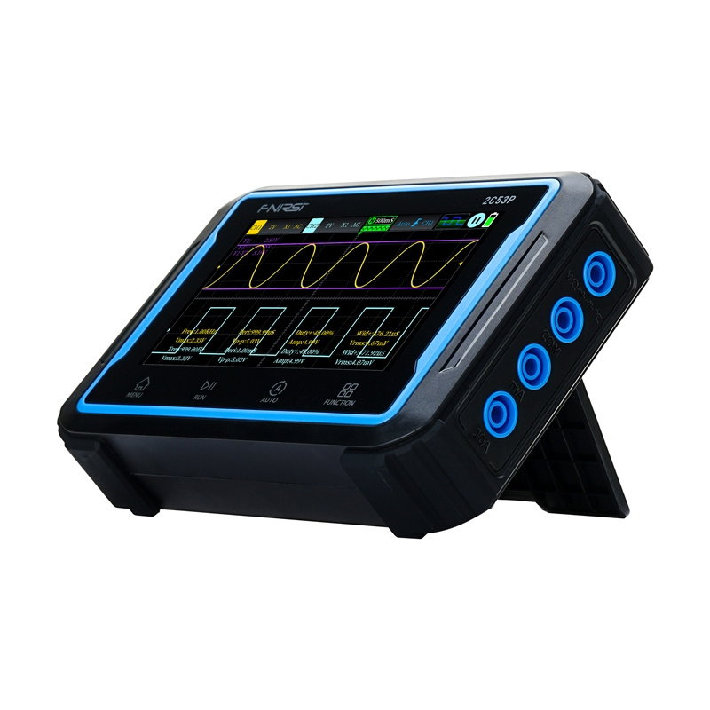 Portable 3-in-1 FNIRSI 2C53P 4.3 touchscreen oscilloscope