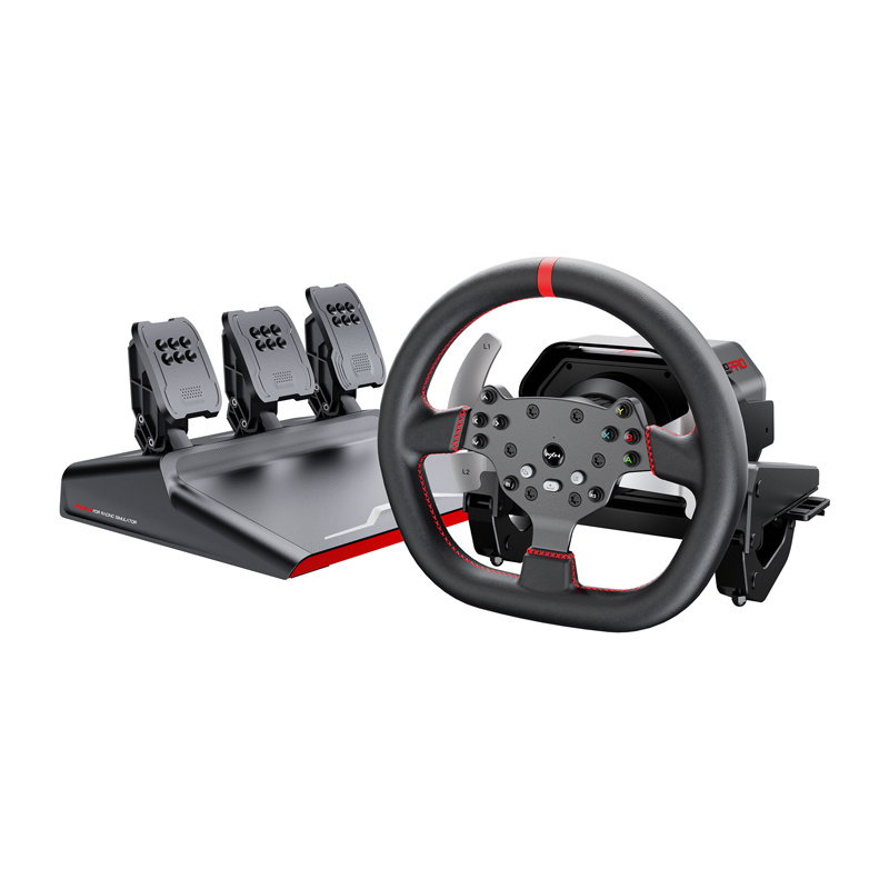 PXN-V10 Pro gaming set - steering wheel + pedals + mounting clamps (PC PS4 Xbox One Xbox Series X S)