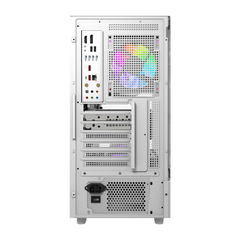 DarkFlash DS950V computer case with display (white) + 6 fans