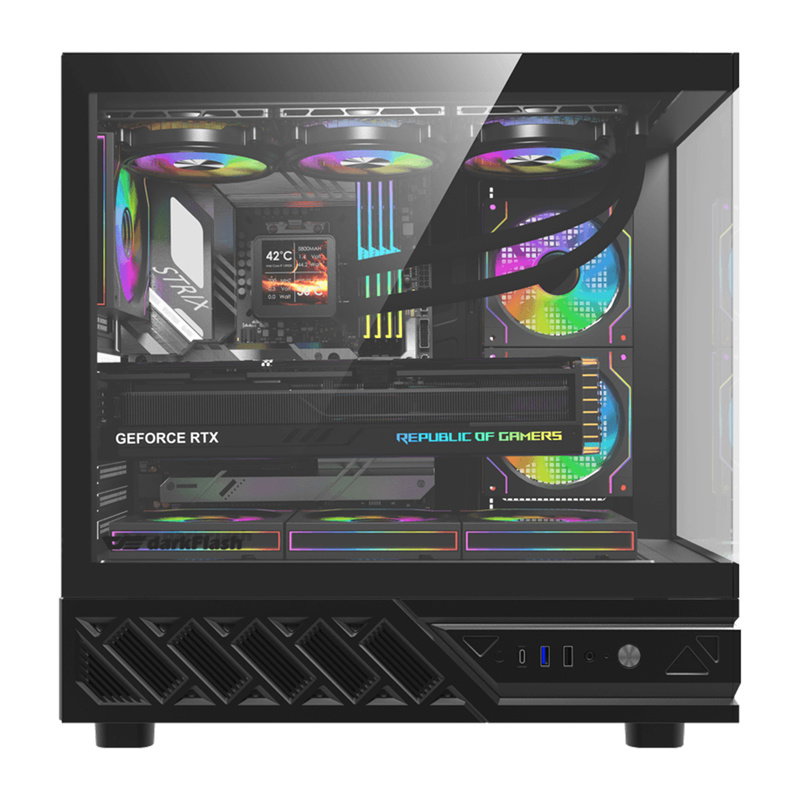 DarkFlash DS950 computer case (black) + 6 fans