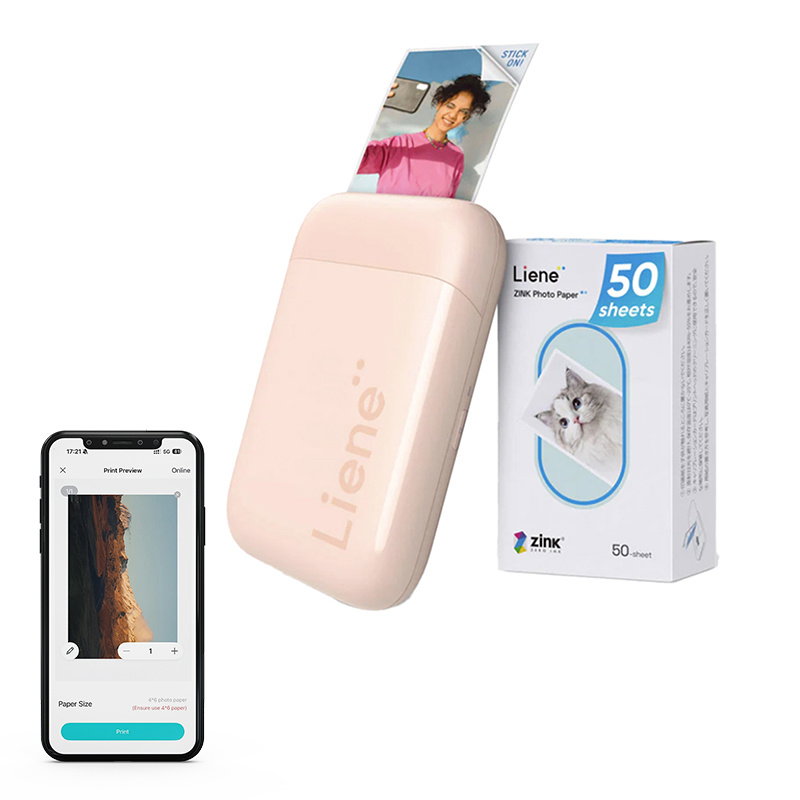 Liene Pearl 2x3 Portable Photo Printer (Pink)