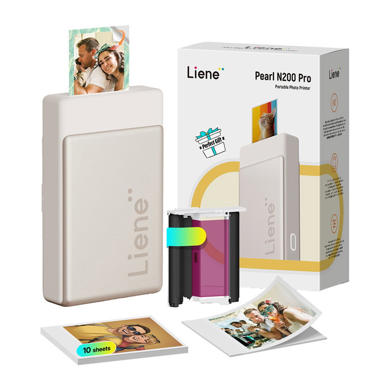 Liene Pearl N200 Pro 2x3 Portable Photo Printer (Gold)