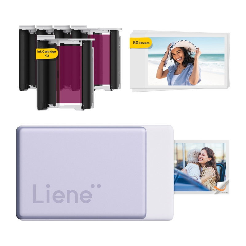 LIENE Pearl N200 Pro 2x3 Portable Photo Printer (Purple)
