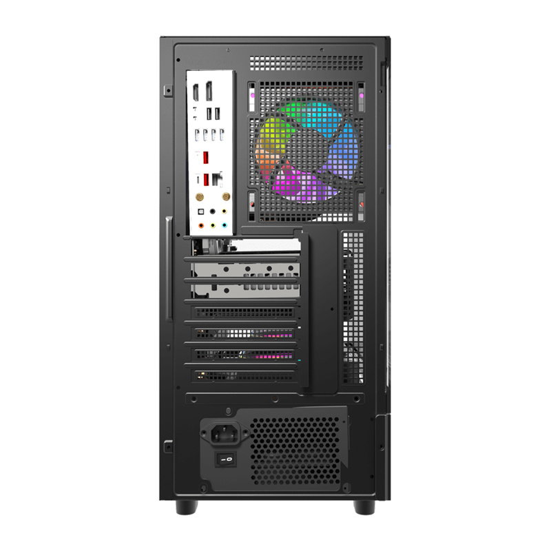 DarkFlash DS950V computer case with display (black) + 6 fans