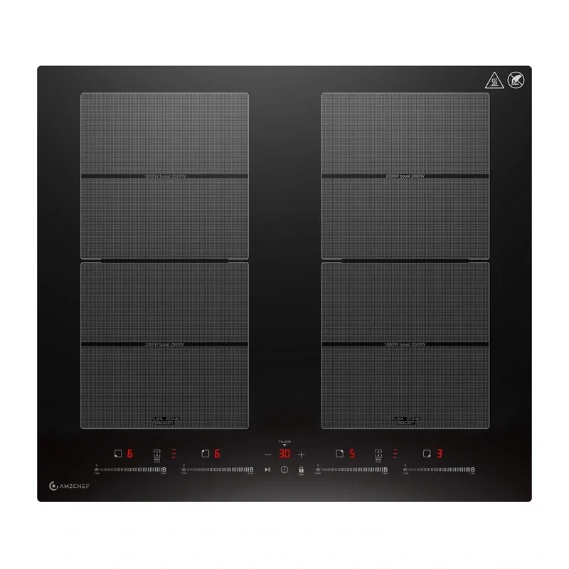 AMZCHEF CE-FS-I74S-FFDD10 Induction Cooktop, 4 zones