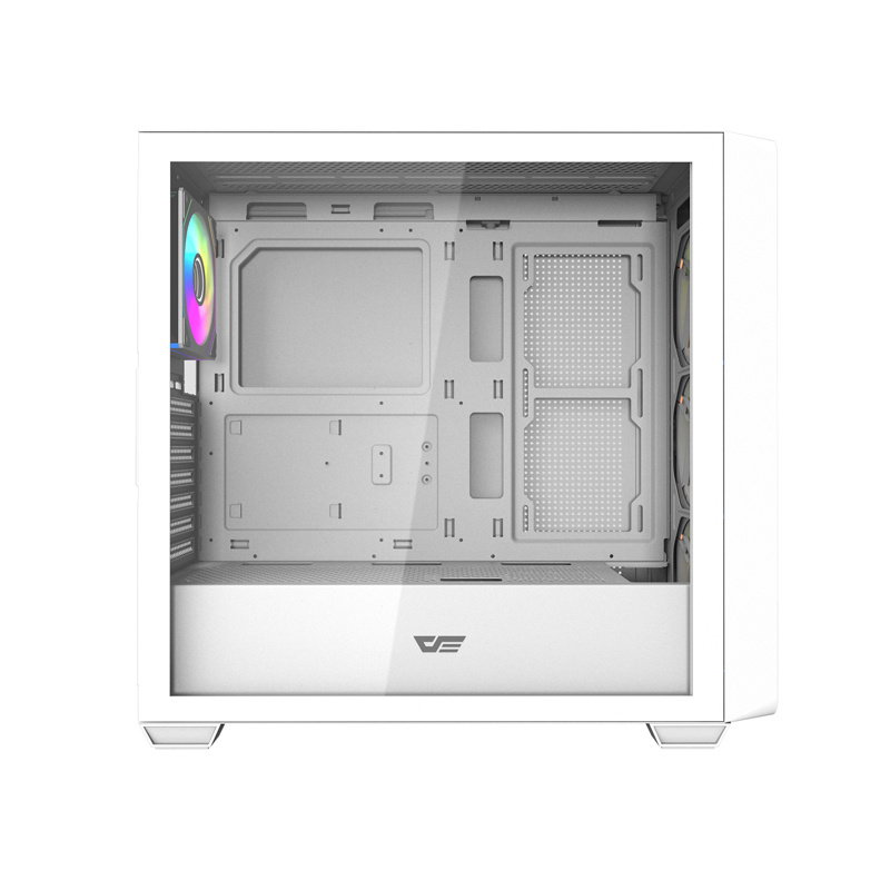 Darkflash DS900WD ATX computer case (White) + 4 fans