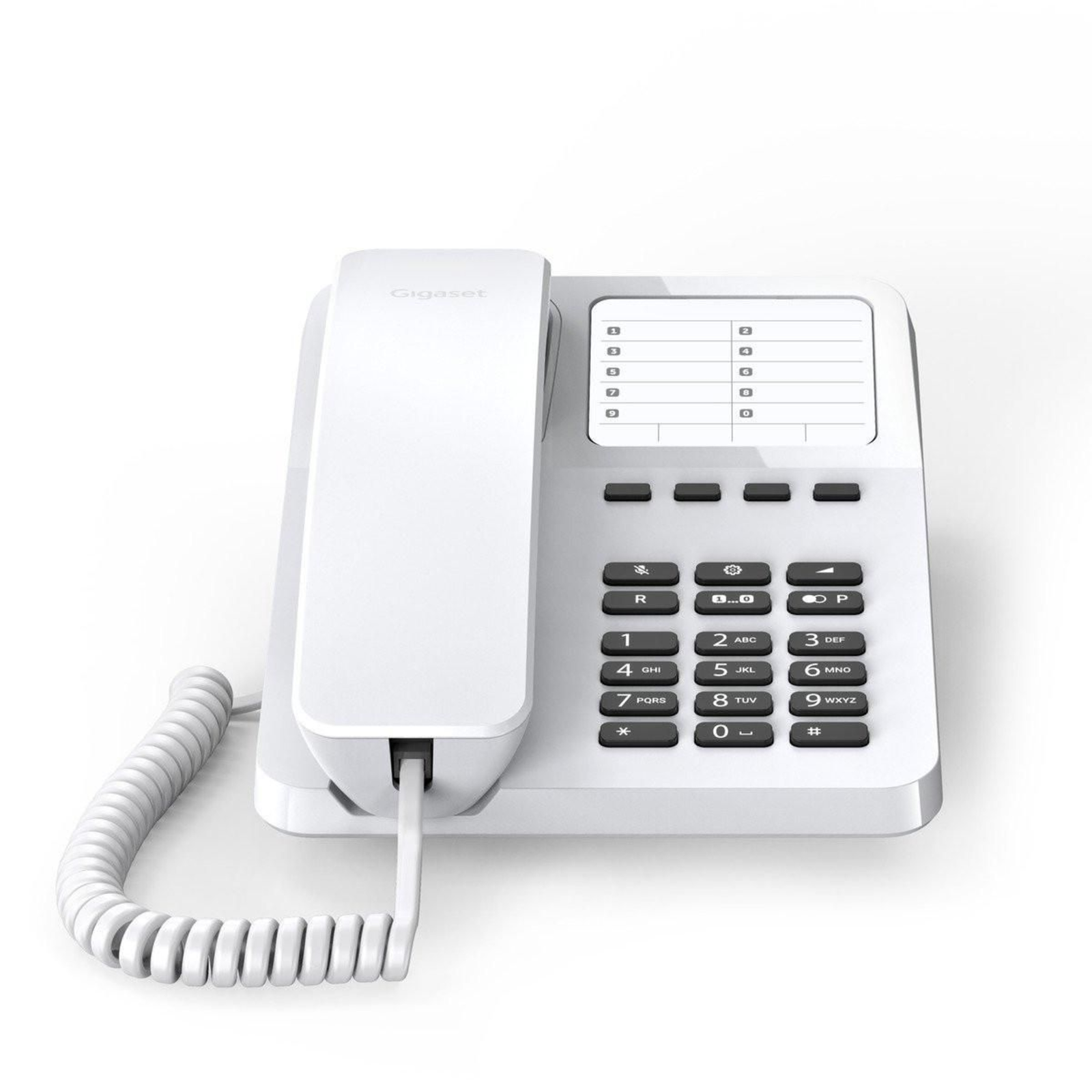 Siemens Gigaset DESK 400 Analogue Telephone Wired Handset 10 Entries White