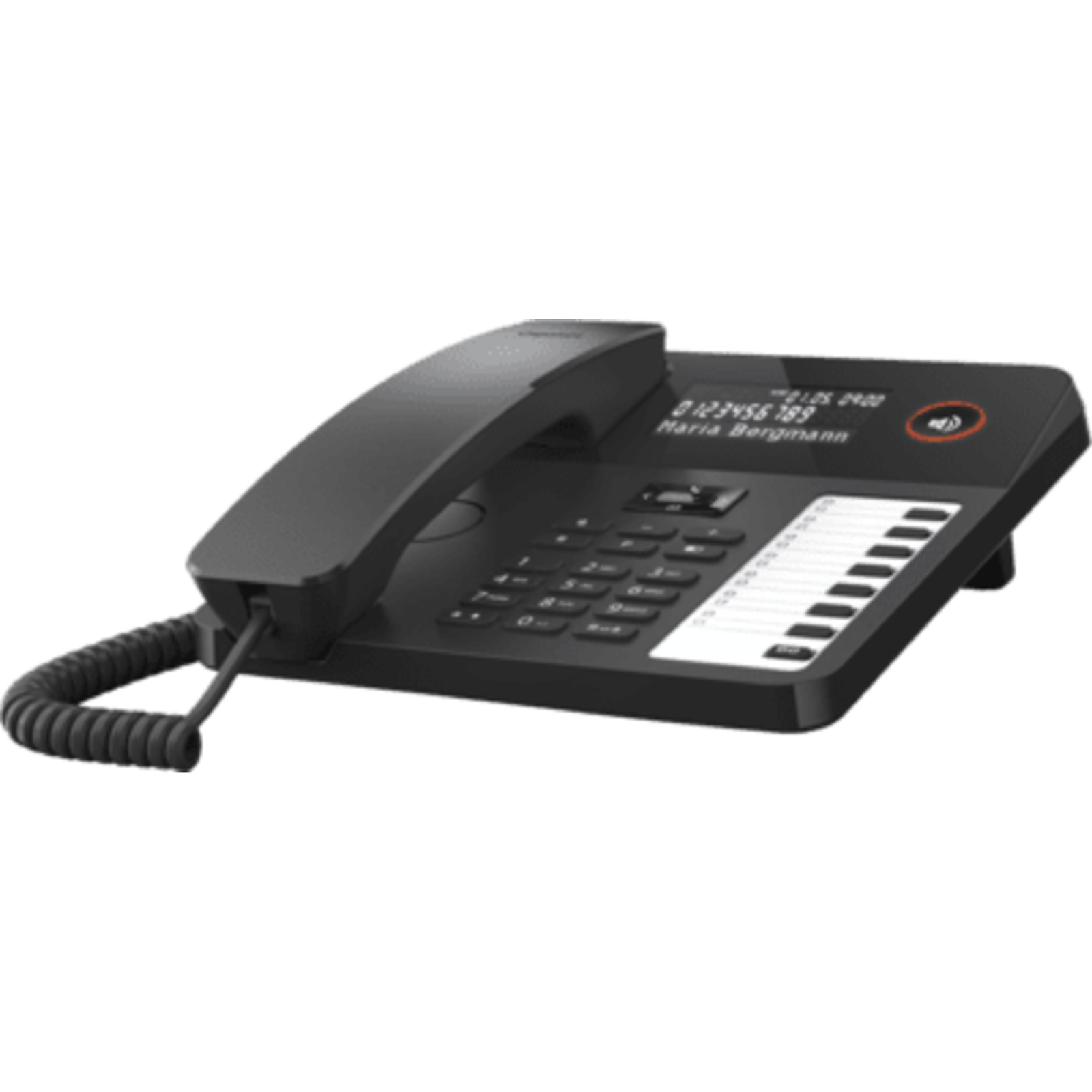 Gigaset DESK 600 Black Corded Desk And Wall Phone LC Display 7
