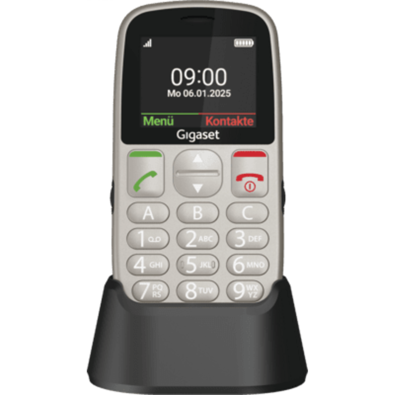 Gigaset GL395 Mobile Phone SOS Button Splash-proof Dust-proof Silver
