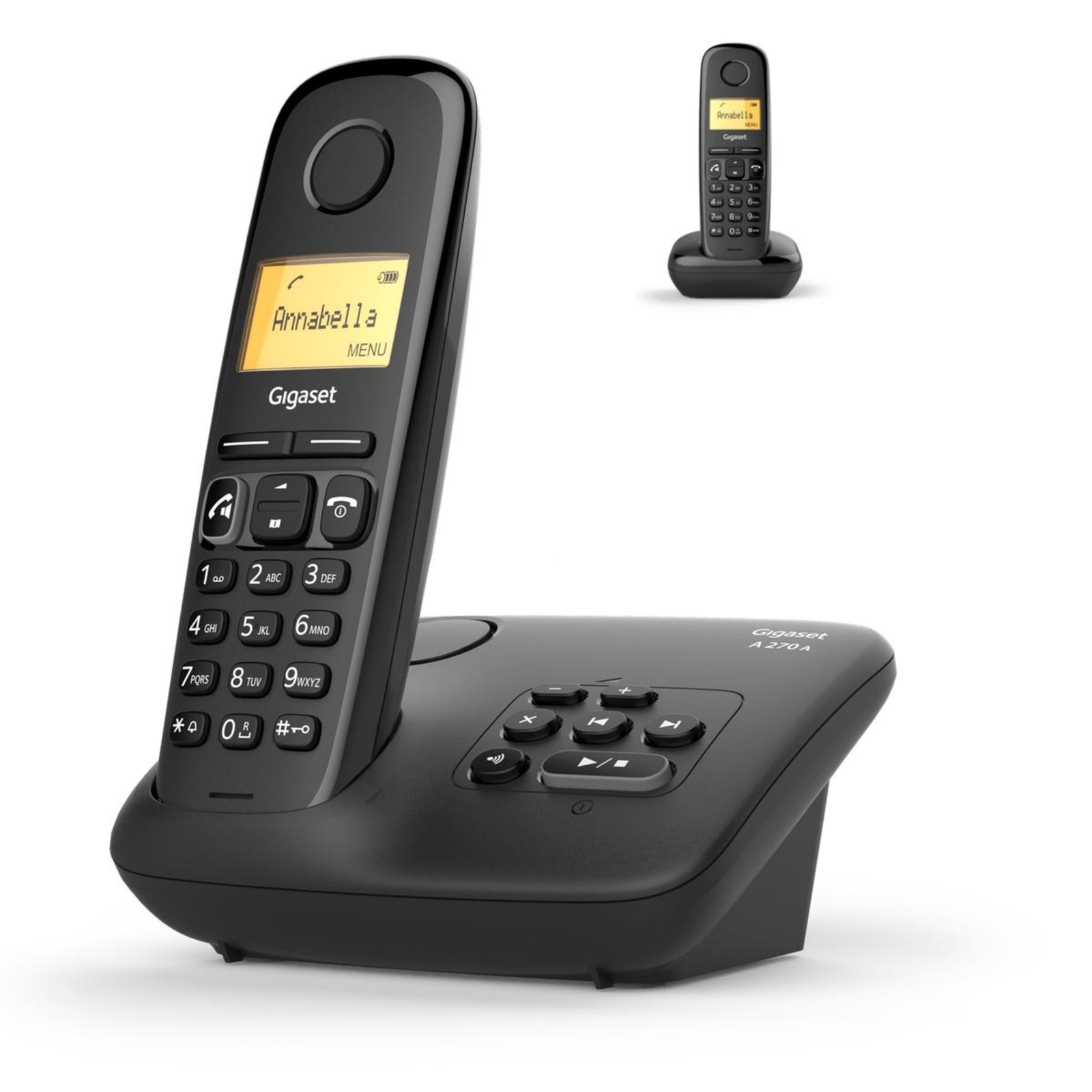 Gigaset A270A Duo Cordless Telephone No Caller ID Black