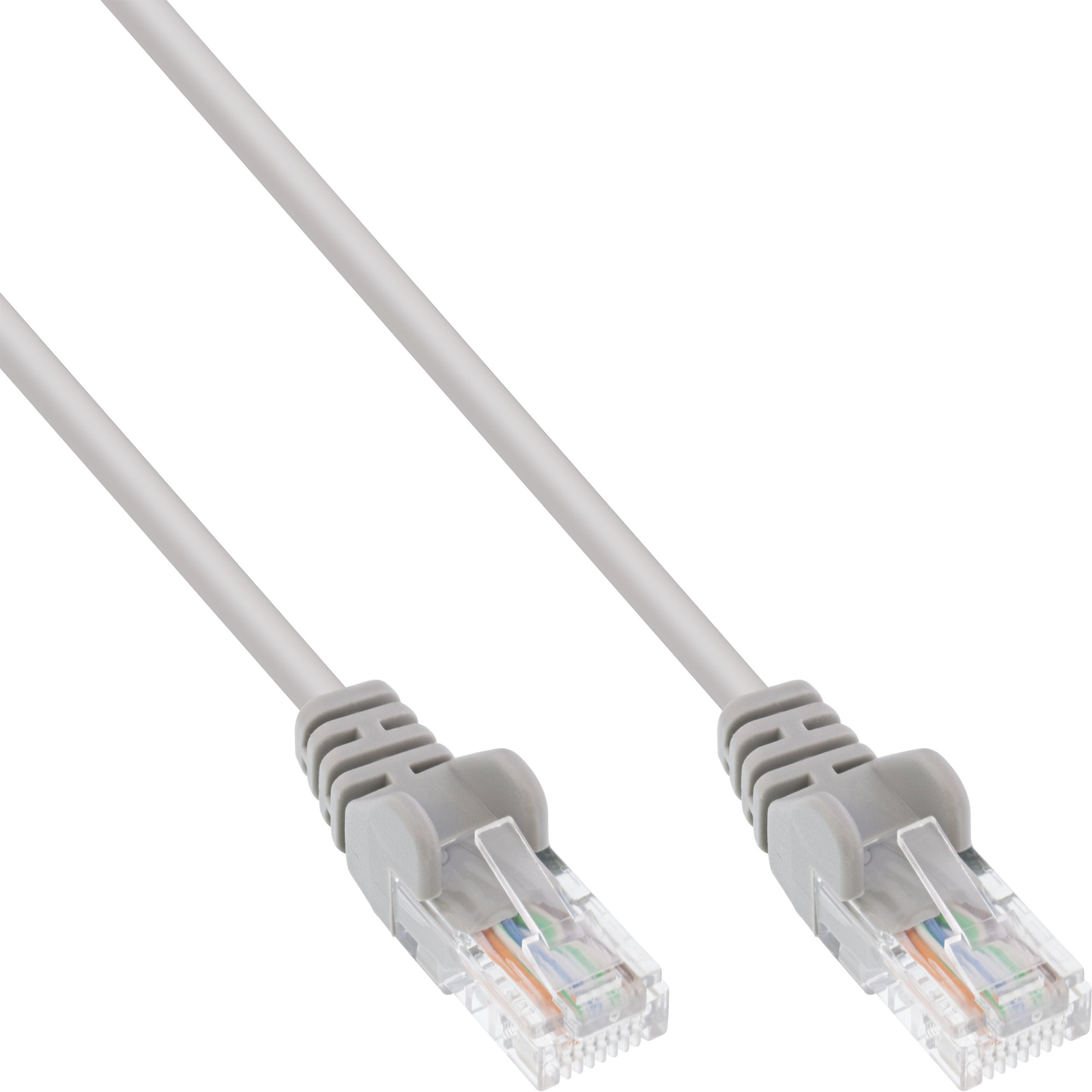 InLine Patch Cable U-UTP Cat.5e Gray 10m AWG26 Special Latching Nose Predection