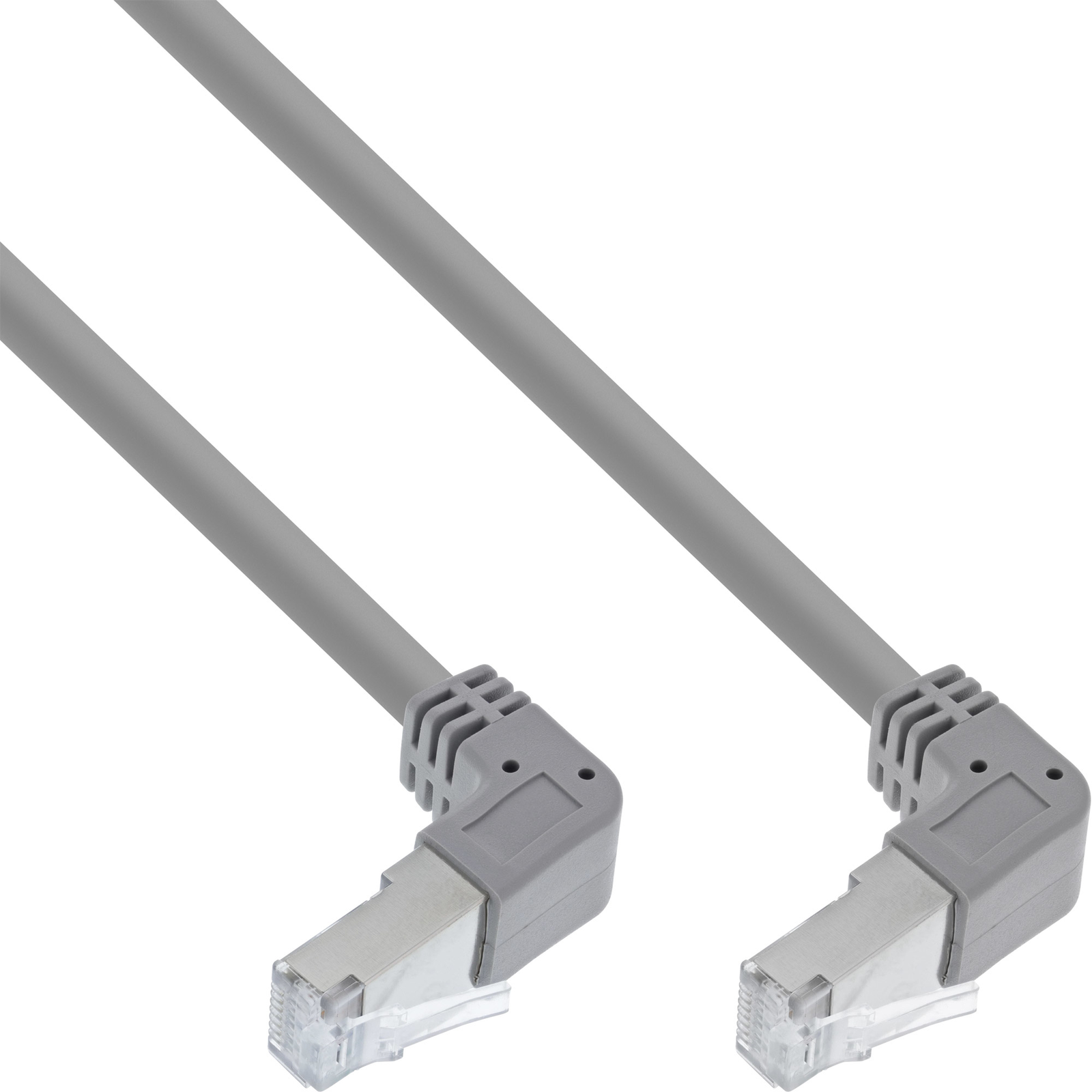 InLine Patch Cable 2-sided Bottom Angled S-FTP Cat.6 250MHz PVC 0 -90m