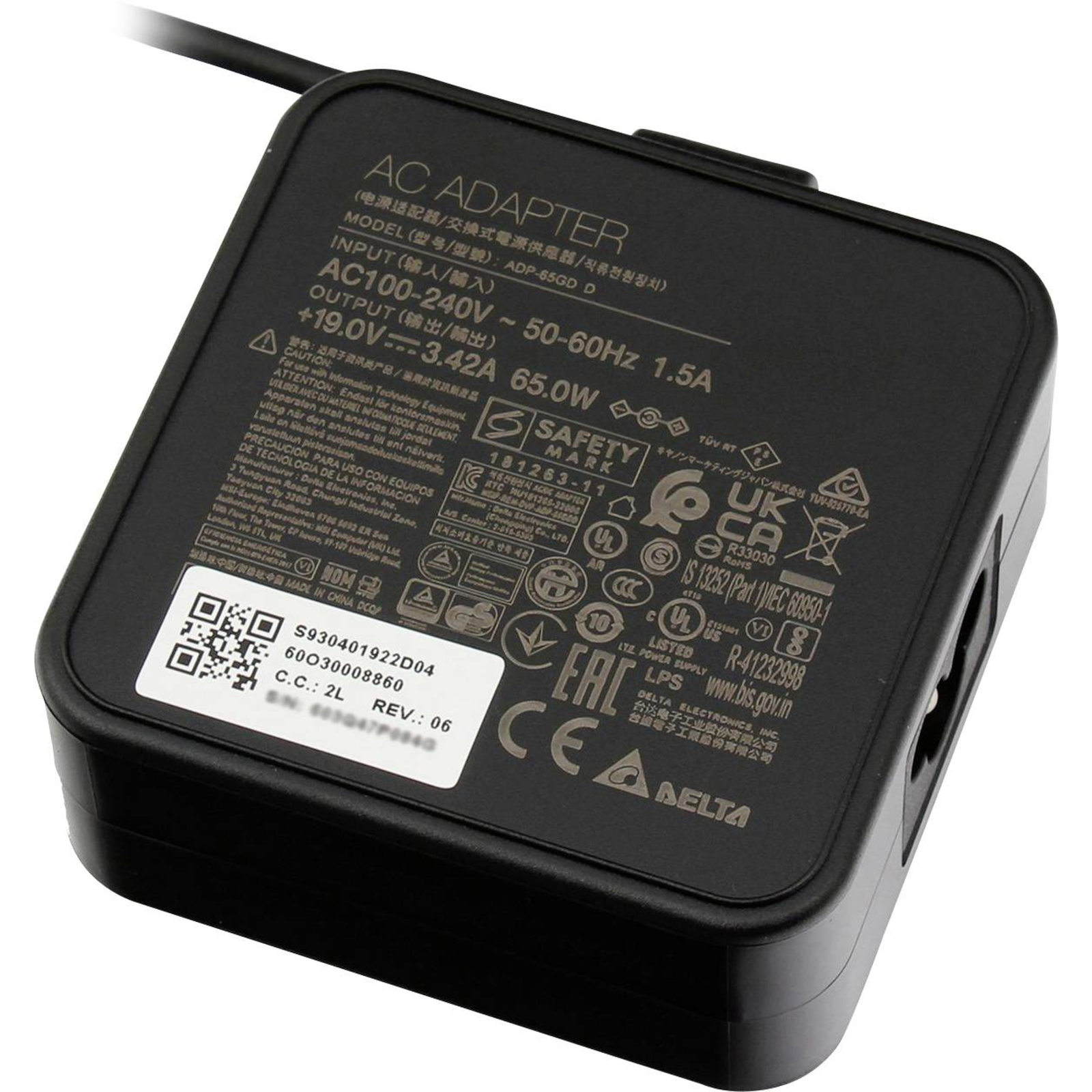 MSI Power Supply 4.5/2.9 65.0W S93-0401921-D04 3.42A 19.0V 65.0 Watt Plug Length/external/internal