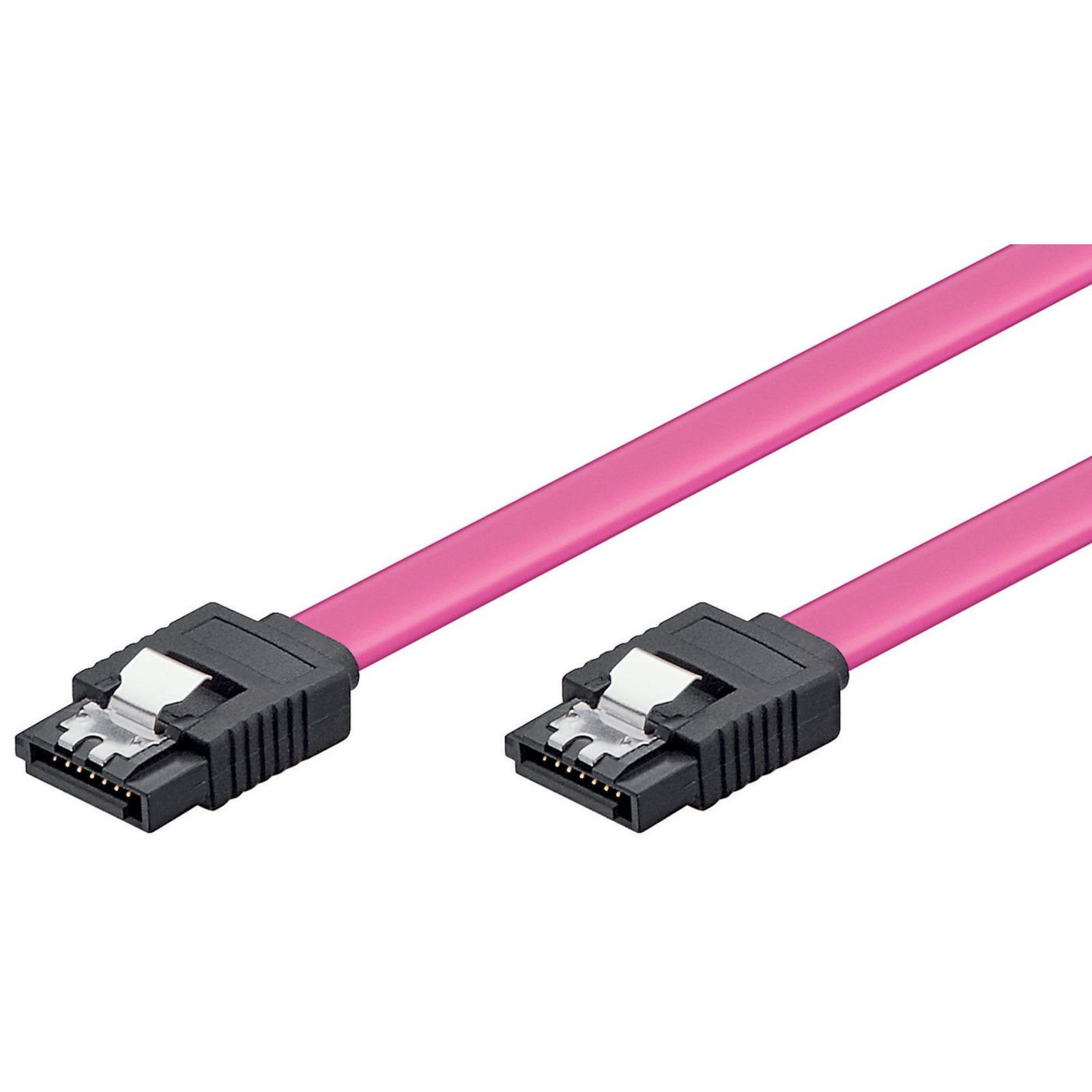 Micro Connect SATA Cable 0,3m with Clip 7-Pole to 7-Pole SATA Plugs