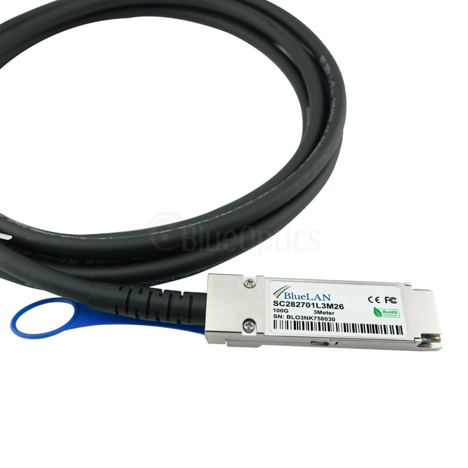 BlueLAN Direct Attach Cable 100GBASE-CR4 QSFP28 4xSFP28 3 Meters