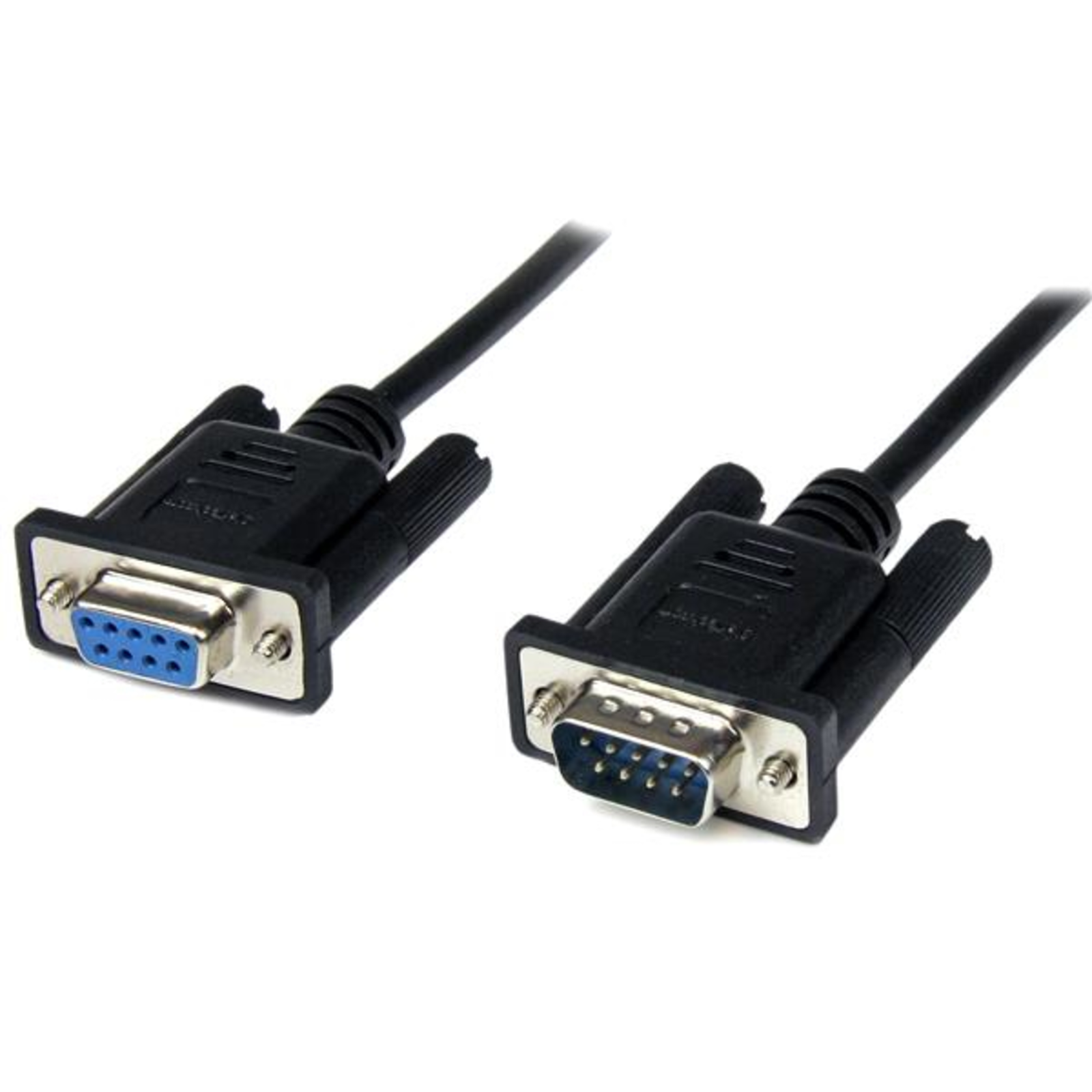 StarTech.com 2m Serial DB9 RS-232 Null Modem Cable Black Male/Female 9 Pin DB-9 F
