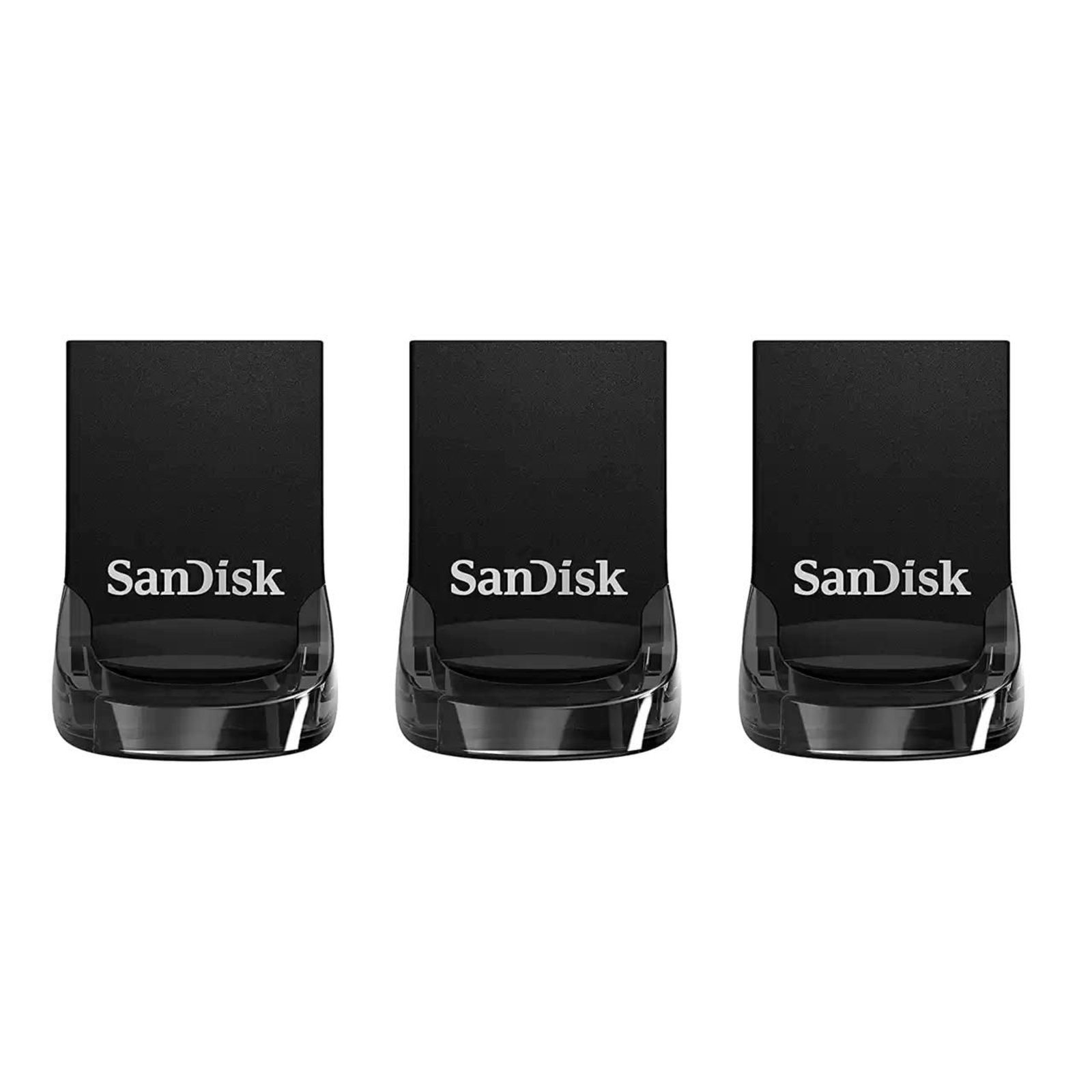 SanDisk Ultra Fit USB Flash Drive 32 GB USB 3.1 Black (Pack of 3)