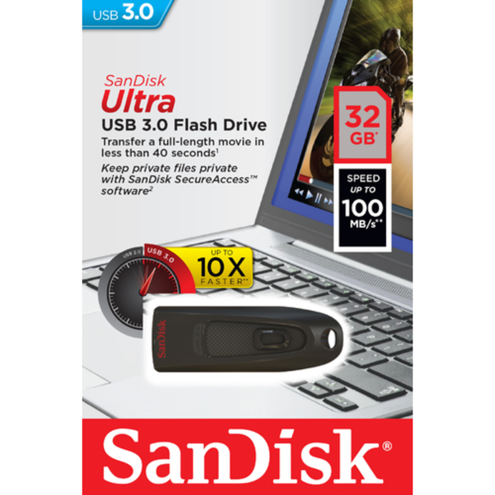 SanDisk Ultra USB 3.0 32GB up to 100MB/sSDCZ48-032G-U46