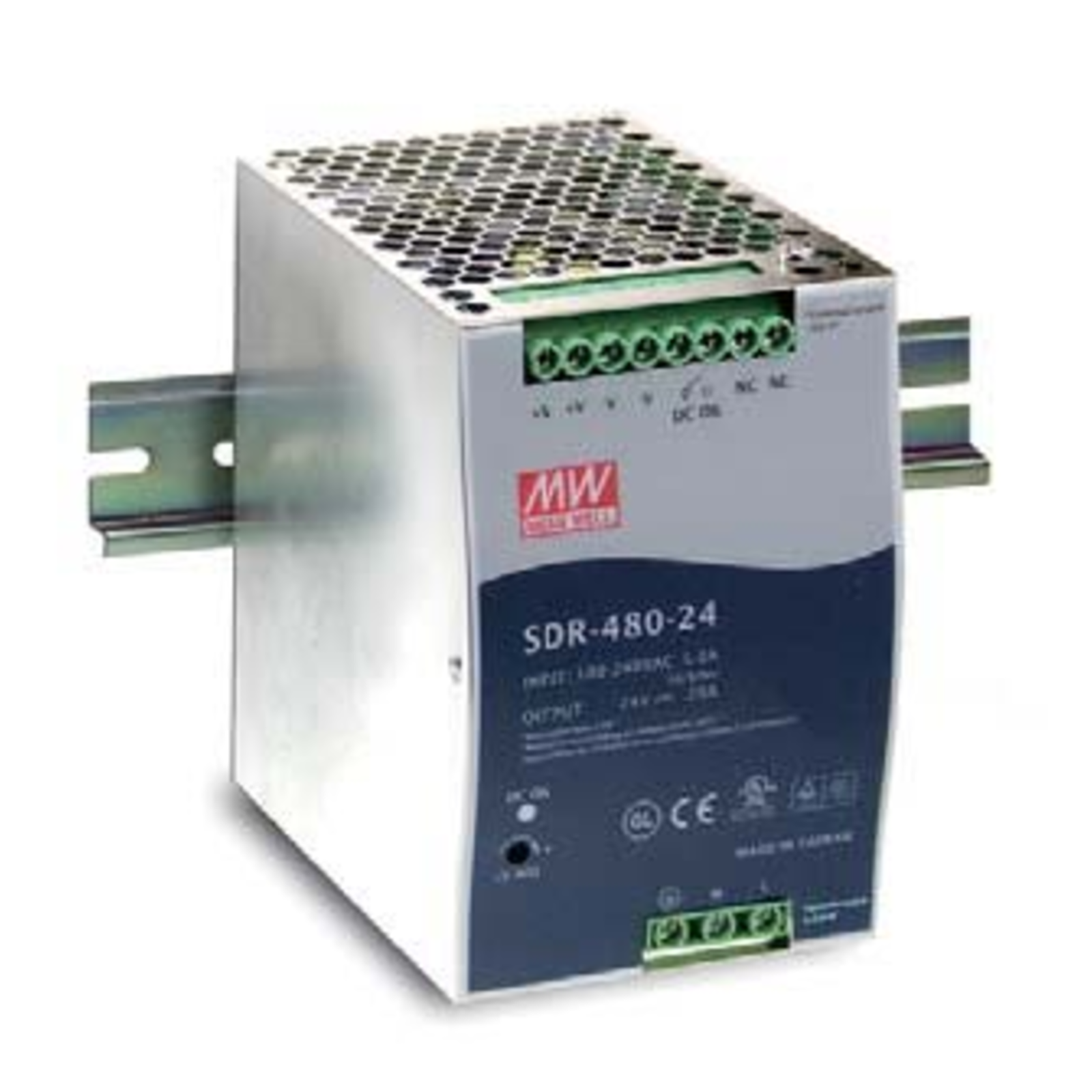 Meanwell Mean Well SDR-480 Series SDR-480-24 Power Supply (DIN Rail Mounting Possible)