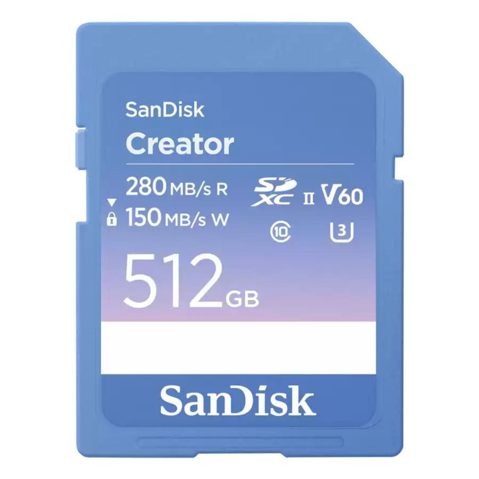 SanDisk Creator SD UHS-II Memory Card 512GB Blue SDSDXEP-512G-GNCIS