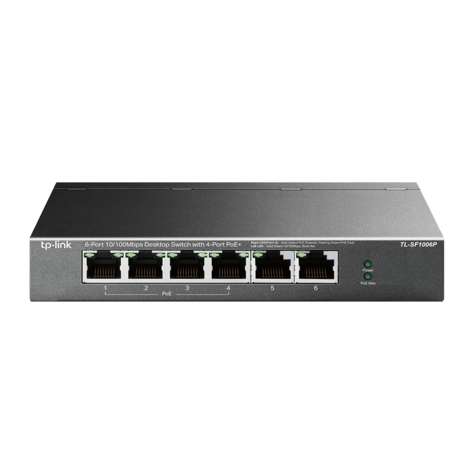 TP-Link SF1006P Unmanaged Switch 6x Fast Ethernet 4x PoE+ 67W