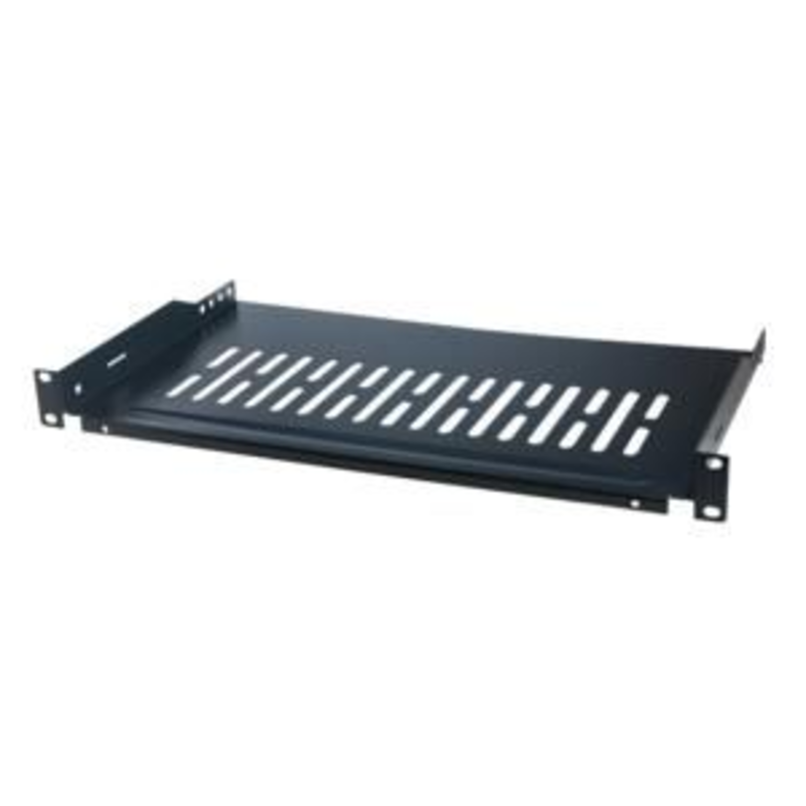 LogiLink Rack Shelf Black RAL 9005 1U 48.3 Cm (19)