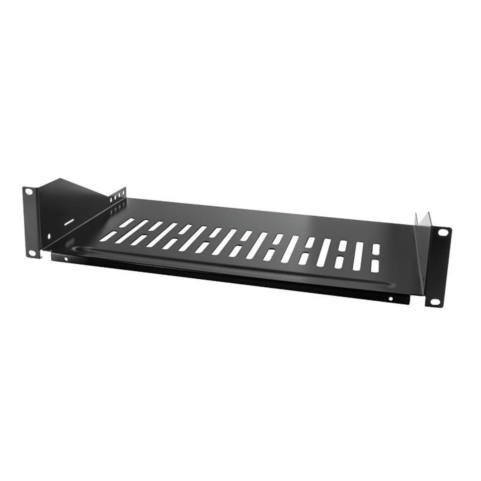 LogiLink Rack Shelf Black RAL 9005 2U 48.3 Cm (19inch)