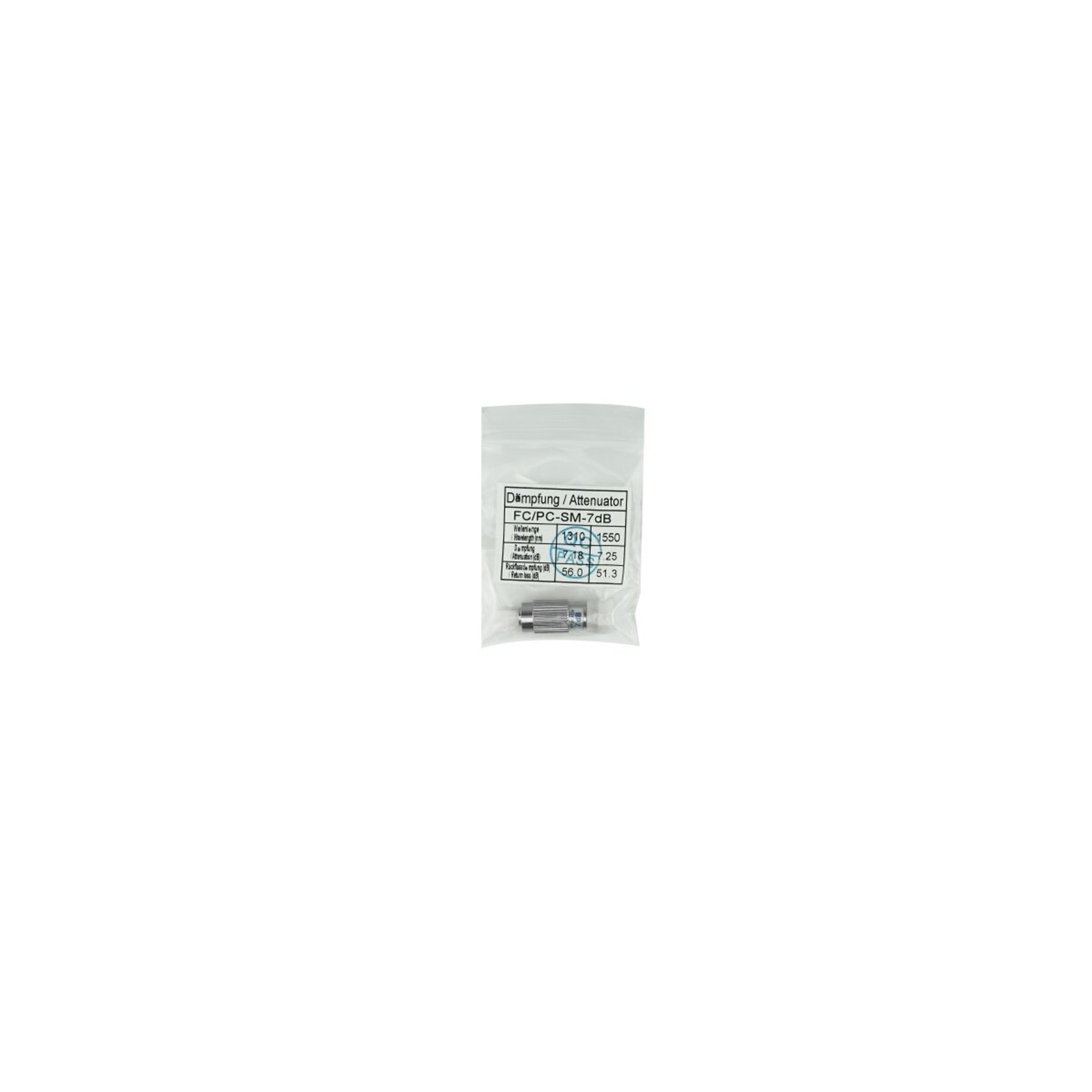 BlueOptics Fiber Optic Attenuator Single-mode FC Simplex 1dB