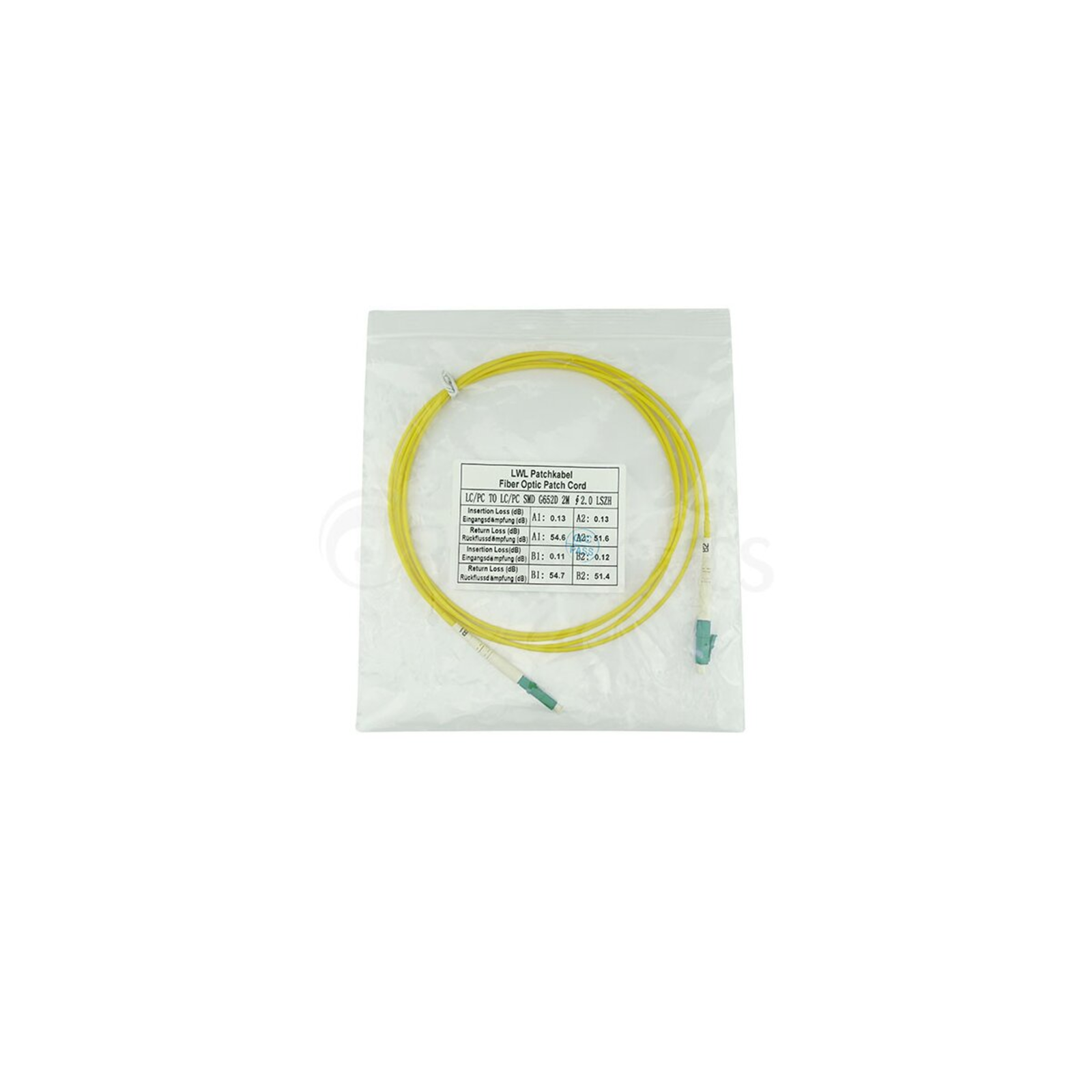 BlueOptics Fiber Optic Patch Cord Simplex LC-APC LC-APC SM OS2 10,0m